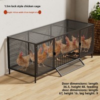 Cage à poulets en treillis métallique de type H, marque YC, pour usage domestique, grandes tailles, pour extérieur, intérieur, balcon, cage d'élevage renforcée pour poulets et canards