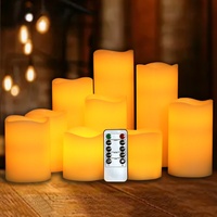 Ensemble de bougies LED Light Symphony, 9 pièces, piliers sans flamme télécommandés pour une organisation d'ambiance complète de la pièce, bougies LED en paraffine