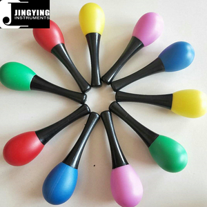 2024 Jingying Music Maracas Series, venta al por mayor Orff Children Rhythm Instrument Multicolor Plastic Egg Maracas - Product Image 4