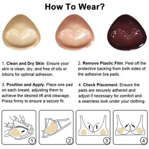 Doppio lato imbottito appiccicoso reggiseno <span class=keywords><strong>Push</strong></span> <span class=keywords><strong>up</strong></span> inserti in silicone reggiseno Pad produttori - Product Image 4