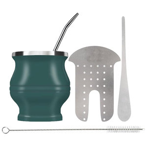 Ekocian <span class=keywords><strong>Yerba</strong></span> <span class=keywords><strong>Mate</strong></span> Cup Kit Hecho A Mano Y Bombilla Incluye <span class=keywords><strong>Yerba</strong></span> <span class=keywords><strong>Mate</strong></span> Calabaza Con Tapa Bombillas <span class=keywords><strong>Mate</strong></span> Pajita - Product Image 3