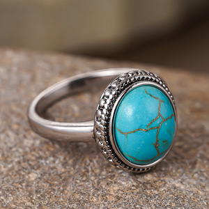 Anello Vintage Stile Turchese per Donne, Gioiello Retrò di Tendenza per Uso Quotidiano, Idea Regalo - Product Image 3
