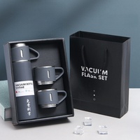Novedades 2026, Termo Promocional de Navidad de 500 ml, Botella de Agua de Acero Inoxidable, 2 Tazas, Frío/Calor, Juego de Regalo Personalizado