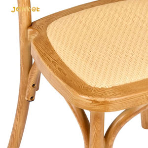 Chaise de salle à manger en résine à texture bois rustique, détachable, pour événements de mariage - Product Image 4