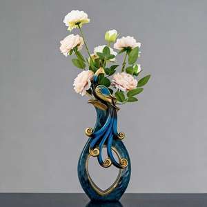 Vaso in Resina con Design Minimalista Nordico a Forma di Pavone |   Decorazione Artigianale in Stile Antico Egiziano per Tavolo da Soggiorno |   San Valentino - Product Image 2