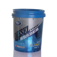 Ember cat plastik 10 Liter sesuai pesanan ember plastik IML ember plastik Label dalam cetakan dengan tutup
