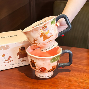 Tazas de Cerámica Resistentes a Altas Temperaturas con Diseño de Dibujos Animados, Novedad, para Oficina, Hogar, Desayuno, Café, Regalo para Mujeres - Product Image 2