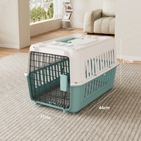 Prix usine boîte de Transport pour animaux de compagnie de luxe réglable maille chien Cage de voyage Portable en plastique fil porte compagnie aérienne approuvée pour vétérinaire
