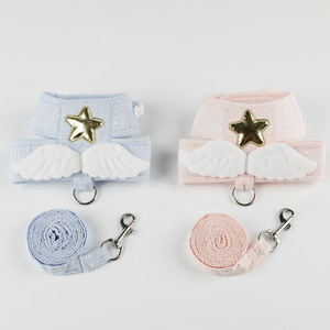 Coleira e Arnês Estilo Colete para Gatos e Gatinhos com Aplique de Asas de Anjo e Estrelas, Anti-Fuga, para Uso Externo, Suprimentos para Animais de Estimação - Product Image 5
