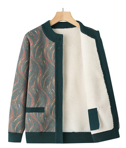 Chaqueta con estampado cálido para personas de mediana edad y ancianos, suéter acolchado para mujer, cárdigan, suéter de punto para mamá - Product Image 2
