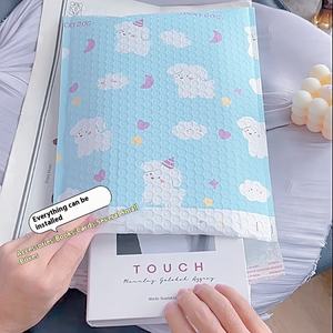 Высококачественный, молочно-синий, самоклеящийся мешок для пузырей, толстый Экспресс-поли материал для меховой фабрики - Product Image 3