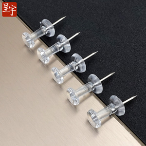 Punaises transparentes en acier inoxydable, diamètre 8 mm, longueur 22 mm, pour tableau en liège et usage artisanal - Product Image 1