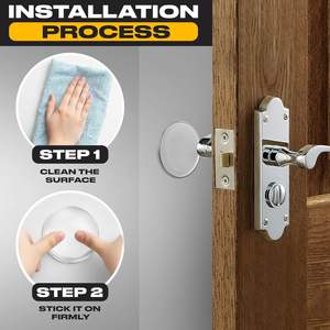 Stärkste Türstopper für die Wand 2 Zoll Selbstklebender Türknauf-Wandschutz Leiser Türpuffer Stoßdämpfender Türgriffstopper - Product Image 2