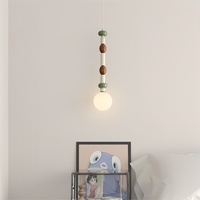 Design moderne du milieu du siècle chambre tête de lit pendentif coloré chambre d'enfants modèle Simple Macaron couleur lustre lumière