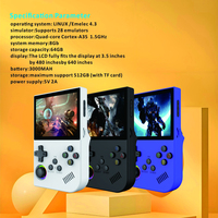 Consola de Juegos Portátil XGB36, Reproductor de Juegos Retro, Emulador de Videojuegos, 64 GB, Pantalla HD de 3.5 Pulgadas, Simulador Clásico Portátil