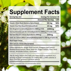 Gotas <span class=keywords><strong>de</strong></span> <span class=keywords><strong>Arroz</strong></span> <span class=keywords><strong>de</strong></span> <span class=keywords><strong>Levadura</strong></span> Roja OEM/ODM con Cítricos, Bergamota, <span class=keywords><strong>Arroz</strong></span> <span class=keywords><strong>de</strong></span> <span class=keywords><strong>Levadura</strong></span> Roja, Guanábana, Hoja <span class=keywords><strong>de</strong></span> Olivo, Vitaminas B y C, Apoyo <span class=keywords><strong>para</strong></span> <span class=keywords><strong>el</strong></span> <span class=keywords><strong>Colesterol</strong></span> - Product Image 4