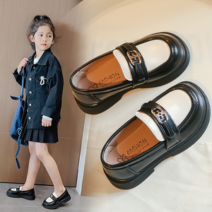 Zapatos Casuales Planos para Niños, Estilo Coreano, Mocasines de Cuero PU Suaves y Cómodos, Diseño sin Cordones, Plataforma Moderna para Niños y Niñas - Product Image 2