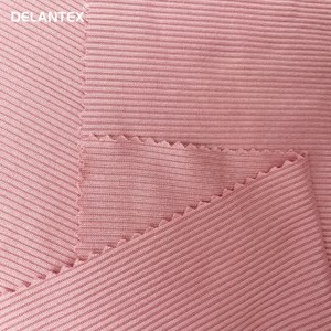 Delantex precio de fábrica DTY 2*2 costilla 2 lados cepillado poli Spandex costilla tela muestra gratis - Product Image 3