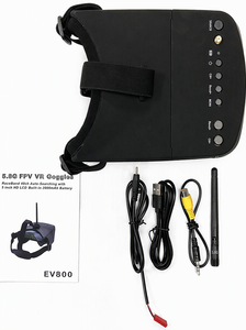 Lunettes FPV Eachine EV800D 5.8G 40CH Diversity 5 pouces 800x480 HD DVR avec batterie intégrée pour drone de course RC - Product Image 2