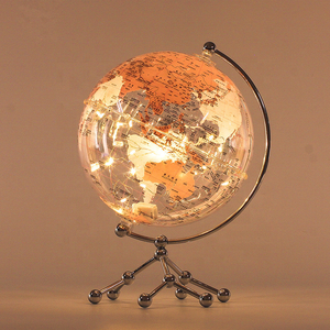 Globo da tavolo illuminato trasparente da 8 pollici con mappa dettagliata perfetta per l'apprendimento geografico per l'ufficio e la casa - Product Image 6