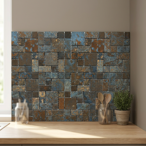 Export Quality Cheap Price Brown Random Shape Mirror Polished Porcelain <b>BackSplash</b> Mosaic 3D Wall <b>Tiles</b> 10x10 15x15 20x20 - Product Image 1