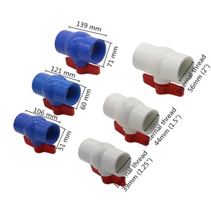 Vanne à bille en PVC filetage femelle, 1.25 "1.5" 2 "DN32 DN40 DN50, interrupteur d'arrêt pour tuyau d'arrosage <span class=keywords><strong>de</strong></span> jardin, raccords <span class=keywords><strong>de</strong></span> réservoir - Product Image 2