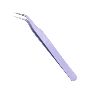 Pinzas de acero inoxidable de alta calidad para extensiones de pestañas, perfectas para técnicos profesionales de pestañas, con punta y - Product Image 5