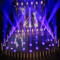 Seis Luces Estroboscópicas Retro Verticales, Cuerpo de ABS Resistente, LED DJ RGBW, Control DMX para Pista de Baile y Fiestas