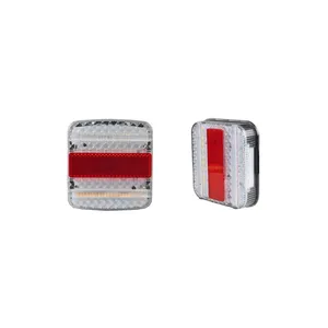12V 24V hình chữ nhật Xe Tải xe trailer thuyền Caravan LED kết hợp đuôi ánh sáng với phản xạ/dừng/đuôi/Đèn báo - Product Image 2