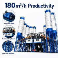 Centrale à béton HZS180 180m³/h avec mélangeur JS3000, haute productivité, centrale de malaxage fixe, prix usine