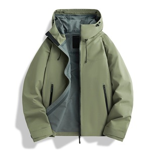 Chaqueta Cortavientos de Una Sola Capa para Hombre, Estilo Montaña, Uniformes de Trabajo, Impresión de Logotipo Personalizado - Product Image 1