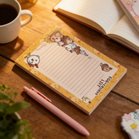 Bloc-notes autocollant en forme de dessin animé, papier à feuilles mobiles, papeterie pour étudiants avec notes adhésives Washi