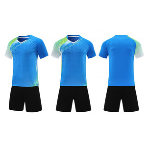 Conjunto de Camiseta de Fútbol Verde Neón para Hombre, Manga Corta, Cuello en V, Poliéster que Absorbe la Humedad, Uniforme para Todas las Temporadas, Ropa Deportiva para Adultos - Product Image 6