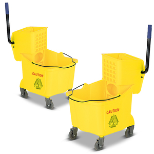 36 litre sarı paspas kova kalınlaşmış su kamyonu sıkmak kova yıkama zemin paspası wringer otel ev temizlik aracı araba - Product Image 3