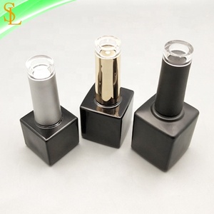 Rỗng <span class=keywords><strong>7Ml</strong></span> 10Ml 15Ml Chai Sơn Móng Tay Gel Uv Màu Đen Hình Vuông Lạ Mắt Với Nắp Trên Trong Suốt Lạ Mắt Và Cọ Phẳng Gel - Product Image 4