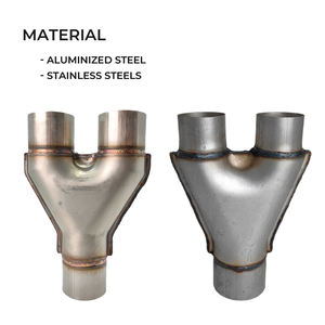 Tubo di Scarico per Auto in Acciaio Inox 409 Modificato a Y a Tre Vie a H a X a Quattro Vie 51 57 63 76MM - Product Image 2