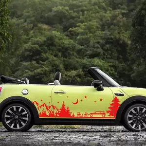 Pegatinas de coche para <span class=keywords><strong>Mini</strong></span> <span class=keywords><strong>Cooper</strong></span> S F54 F55 F56 F60 R53 R55 R56 R60 R61 Clubman Countryman Auto Camping estilo decoración envolturas Kit - Product Image 4