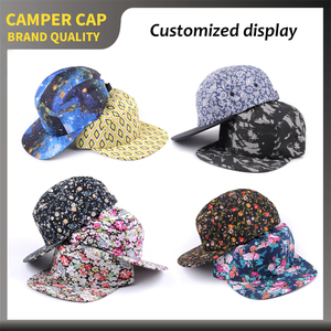 Gorra de béisbol de 5 paneles con estampado de mármol abstracto, visera plana de gamuza y hebilla metálica para uso diario al aire libre - Product Image 6
