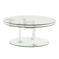 Salon Couchtisch nordique moderne maison décorative canapé en métal côté centre rond cercle Table d'extrémité luxe Table basse en verre