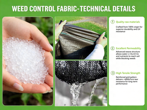 Tailles personnalisables (largeur de 0,2 à 10 m) adaptées à tous les projets de jardin, de ferme ou de serre. Idéal pour le contrôle des adventices agricoles et l'aménagement paysager. - Product Image 4