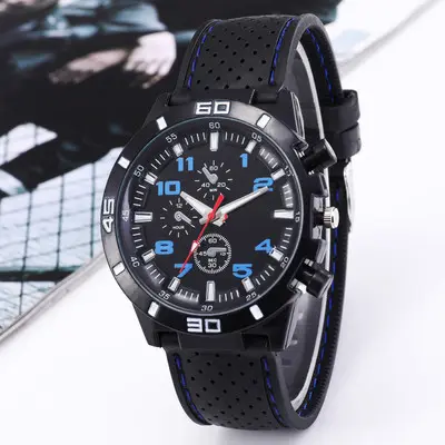 2023 Wholesale Cheap Resin Watch Multi Dial Silicone Strap Sports Casual Watches Men Quartz Watch