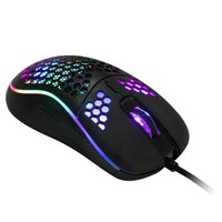 Mouse Gamer con Cable Honeycomb, Retroiluminación RGB, 7200 DPI Ajustables, Ergonómico, USB, para Diestros, 6 Botones, para PC con Windows y Laptop