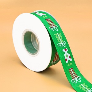Snowy Winter Themed <b>Ribbon</b> Custom Design For Christmas Craft DIY Projects - Product Image 1