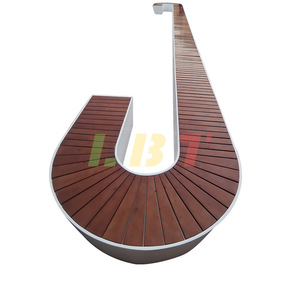 Silla de Fibra de Vidrio y Bambú Lbt 4541, Banco Personalizado para Exteriores, para Parques y Espacios Verdes, Diseño Moderno y Simple, Duradero - Product Image 4