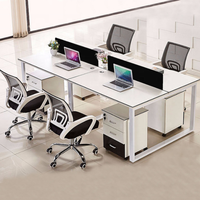 Mobilier de bureau en acier simple moderne 2 4 6 personnes bureau cloisons table poste de travail