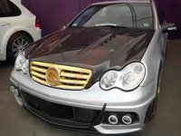Pour 01-07 mercedes-benz classe C W203 modifié Wald grand paquet d'encerclement barre avant barre arrière jupe latérale