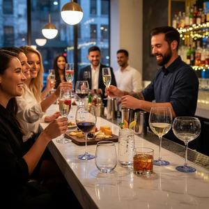 مجموعة كؤوس نبيذ فاخرة مخصصة من الزجاج الملون الأزرق البحري، كؤوس صودا، كؤوس نبيذ أحمر للتخييم والحفلات والأعراس - Product Image 3