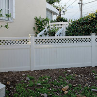 Clôture de jardin en PVC blanc - Panneaux de treillis en vinyle résidentiels personnalisés