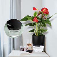 Grands pots auto-arrosants pour plantes d'intérieur, pots à fleurs en plastique décoratifs modernes pour l'intérieur