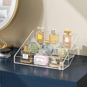 Small MOQ Acrylic Multi Layers Display Shelf Transparent Jewelry Perfume Cosmetic <b>Showing</b> Standing <b>Rack</b> - Product Image 2